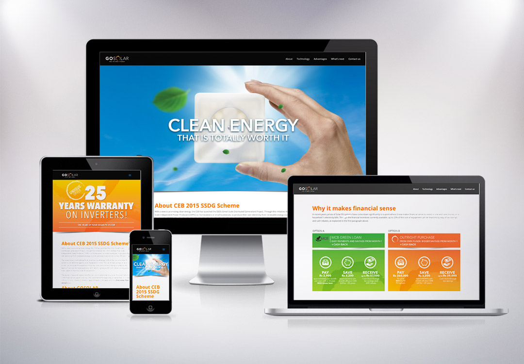 Go Solar Responsive website